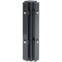 GAH Alberts Eckpfosten ALBERTS, grau (anthrazit), B:6cm H:200cm T:4cm, Stahl, Zaunpfosten, Eckpfosten, 60x60 mm für Doppelstabmattenzaun, 200 cm, mit Flacheisen