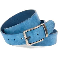 Anthoni Crown Ledergürtel , Damen, Gr. 105, blau (hellblau), Rindsleder, Gürtel Ledergürtel