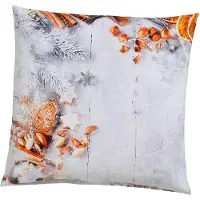 Casatex Kissenhüllen "cakes and nuts, Weihnachtsdeko", bunt (weiß, grau, braun), B:40cm L:40cm, Baumwolle, Obermaterial: 100% Baumwolle, Kissenbezüge, Kissenhüllen