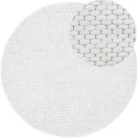 Carpetfine Wollteppich "Sina, auch als Läufer", beige (creme), H:14mm Ø:200cm, Wolle, Teppiche, Wollteppich, Handweb Teppich, reine Wolle, meliert, handgewebt, weich & kuschelig