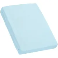 Kum Spannbettlaken "Frottee Spannbetttuch", blau (hellblau), L:200cm, Frottee, Obermaterial: 100% Polyester, Bettlaken, Spannbettlaken, bis ca. 30 cm Matratzenhöhe, weich & kuschelig