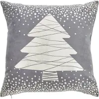 Done. Dekokissen DONE. "Snowfall", grau (grau, bedruckt), B:45cm H:1cm L:45cm, Polyester, Dekokissen_Sitzkissen_Kissenhüllen, Dekokissen, mit Glanzdruck