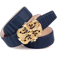 Anthoni Crown Ledergürtel , Damen, Gr. 105, blau (dunkelblau), Rindsleder, Gürtel Ledergürtel