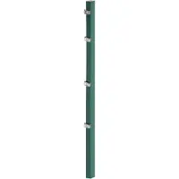 GAH Alberts Zaunpfosten ALBERTS, grün, B:6cm H:120cm T:4cm, Stahl, Zaunpfosten, Zaunpfosten, 60x40 mm für Doppelstabmattenzaun, 120 cm, mit Klemmlaschenbefestigung