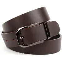 Anthoni Crown Ledergürtel , Herren, Gr. 110, braun, Leder, unifarben, Gürtel Ledergürtel, 3,5 cm breiter Casual-Vollledergürtel