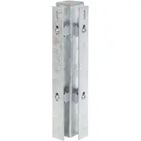 GAH Alberts Eckpfosten ALBERTS, grau (feuerverzinkt), B:6cm H:175cm T:4cm, Stahl, Zaunpfosten, Eckpfosten, 60x60 mm für Doppelstabmattenzaun, 175 cm, mit Flacheisen