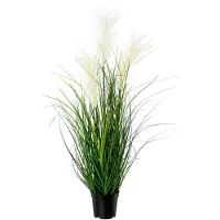 Creativ Green Kunstgras "Pampasgras", grün (grün, creme), H:76cm Ø:20cm, Kunststoff, Kunstpflanzen, Kunstgras