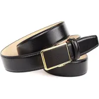 Anthoni Crown Ledergürtel , Herren, Gr. 100, schwarz, Rindsleder, Gürtel Ledergürtel, Schließe goldfarben, glänzend