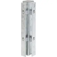 GAH Alberts Eckpfosten ALBERTS, grau (feuerverzinkt), B:6cm H:120cm T:4cm, Stahl, Zaunpfosten, Eckpfosten, 60x60 mm für Doppelstabmattenzaun, 120 cm, mit Flacheisen
