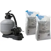 BWT Sandfilteranlage "my Pool 47", blau (blau, schwarz), L:0cm, Kunststoff, Filteranlagen, Sandfilteranlage, 10 m3/h, inkl. 50 kg Quarzsand
