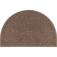 Wash & dry Fußmatte "DUNE Halfmoon taupe", braun, B:55cm H:8mm L:85cm, Polyester, Polypropylen, BY KLEEN-TEX, Teppiche, Fußmatte, Schmutzfangmatte, rutschhemmend, In- und Outdoor geeignet, waschbar
