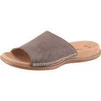 Gabor Damen Leder Pantolette taupe