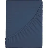 Casatex Spannbettlaken "Jersey-Elasthan", blau (dunkelblau), 1 Stk., Jersey, 140-160x200-220 30cm, Jersey, Obermaterial: 96% Baumwolle, 4% Elasthan, Bettlaken, Spannbettlaken, mit Elasthan