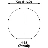 ALBERT LEUCHTEN ALB 90210069 Opalglaskugel ohne Rand 300 mm Durchmesser G 69