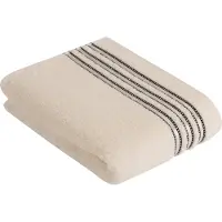 Vossen Badetuch "Cult de Luxe", weiß (ivory), B:67cm L:140cm, Walkfrottee, Walkfrottee, Handtücher, Badetuch, mit Glanzbordüre