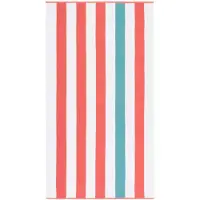 Egeria Strandtuch "BEACH CABANA STRIPE", bunt (zinia), B:90cm L:180cm, Frottiervelours, Obermaterial: 100% Baumwolle, Handtücher, Strandtuch, 90x180 cm