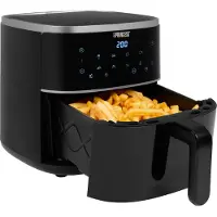 Princess Digital Airfryer 182238 – 4 Liter – PFAS-frei – Groß – Heißluftfritteuse – Schwarz – Digitaler Touchscreen – 8 Automatikprogramme – Inklusive höhenverstellbarem Grillrost