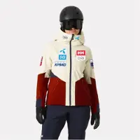 Helly Hansen für Damen. 65984 Kvitfjell Race Isolierte Skijacke beige (L), Lässig, Sportlich, Multisport, Polyamid, Schnee