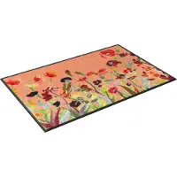 Wash & dry Fußmatte "Wildflowers", bunt, B:50cm H:7mm L:75cm, Polyamid, BY KLEEN-TEX, Teppiche, Fußmatte, Schmutzfangmatte, Motiv Blumen, rutschhemmend, waschbar