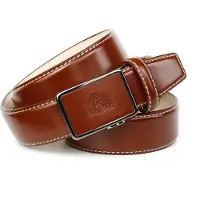 Anthoni Crown Ledergürtel , Herren, Gr. 90, braun (cognac), Leder, unifarben mit Farbeinsatz, Gürtel Ledergürtel, mit Kontrast Stitching