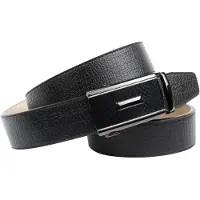 Anthoni Crown Ledergürtel , Herren, Gr. 85, schwarz, Leder, gemustert, Gürtel Ledergürtel, mit Automatik-Schließe