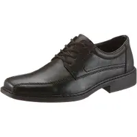 Rieker Herren Echtleder Halbschuh Schnürer schwarz, Herren:47 EU
