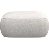 FLEXLUX Pouf "Torino, rund, bodennah, Sitzhocker, Polsterhocker", Modernes, organisches Hocker-Design, Kaltschaum, Wellenunterfederung