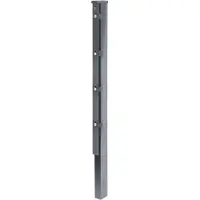 Alberts Zaunpfosten Doppelstabmattenzaun inkl. Flacheisen, anthrazit RAL 7016 zum Einbetonieren, Länge: 1750 mm für Mattenhöhe: 1200 mm Pfostenstärke: 60 x 40 mm
