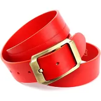 Anthoni Crown Ledergürtel , Damen, Gr. 115, rot, Rindsleder, Gürtel Ledergürtel