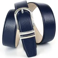 Anthoni Crown Ledergürtel , Damen, Gr. 80, blau (dunkelblau), Leder, unifarben, Gürtel Ledergürtel, mit eleganter Dornschließe, Rindsleder