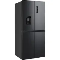 Hanseatic Multi Door "HCDB18080DWDI", Energieeffizienz: D, schwarz (schwarz, edelstahlfarben), Wasserspender, Kühlschränke, inkl. 3 Jahre Herstellergarantie, Multi Door