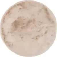 Oci Die Teppichmarke Hochflor-Teppich "ROCKY SOFT, Fell Haptik" rund 35 mm Höhe Kunstfell, weich, kuschelig, maschinell gewebt, Kaninchen Haptik
