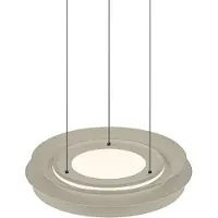 HELL LED-Hängeleuchte Lys, sandfarben, Ø 45cm, CCT, Fernbedienung