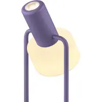 HELL LED-Tischleuchte Banji, violett, Höhe 37 cm, Tastdimmer