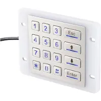 Renkforce RF-KP-500 USB Nummernblock IP68 Wasserdicht und staubgeschützt, Beleuchtet Edelstahl (gebürstet)