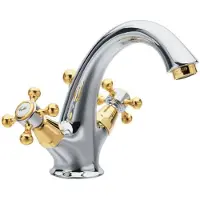 Hak ANTEA Waschtischarmatur mit Ablaufgarnitur 120mm Chrom/gold