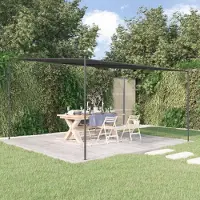 The Living Store Pavillon Anthrazit 4x4 m 180 g/m² Stoff und Stahl