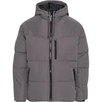 Blend BHMkars Herren Steppjacke Winterjacke Jacke mit Kapuze hohem Kragen Brusttasche Reißverschlusstaschen Label-Details Regular fit