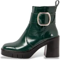 Art für Damen. 1197911WS003_0G3 Lederstiefeletten 1979 grün (39), 8 bis 10 cm, Reißverschluss, Lässig