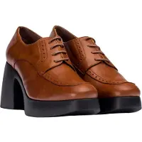 Wonders für Damen. H-4962_2525_2725 Leder-Mokassins Mercedes Braun (39), 5 bis 8 cm, Schnürung, Lässig