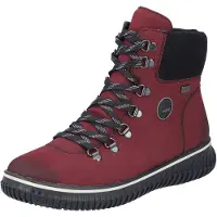 Rieker Damen Schnürstiefeletten Rot Synthetik Größe: 36