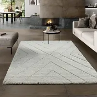 The Carpet 1100000002199 "Bahar Shaggy", beige (creme), B:140cm H:30mm L:200cm, Polypropylen, Teppiche, 1100000002199, Shaggy eleganter Wohnzimmer Teppich Hochflor
