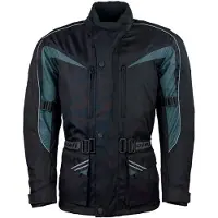 Roleff RO10003 Motorradjacke – Schwarz/Grau, wasserdicht, atmungsaktiv & mit Protektoren Größe: 5XL,