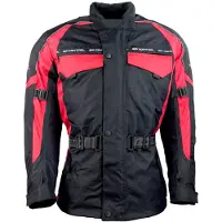 Roleff RO703 - Motorradjacke in Schwarz / Rot Größe: XL,