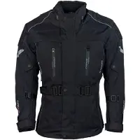 Roleff RO538 Motorradjacke – Schwarz, mit Rindslederapplikationen, wasserdicht, atmungsaktiv & mit Protektoren Größe: M,