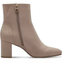 Marco Tozzi Damen Stiefelette Blockabsatz Zip Bootie by GMK 2-85302-43, Größe:41 EU, Farbe:Beige