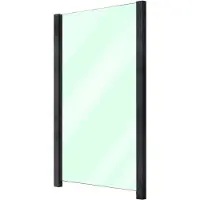 Staket Pro Zaun , grau (anthrazit), Pfosten: 2 Stk., Aluminium, Glas, Zaunelemente, Zaun, Glaszaun, Gesamtlänge: 1,217 m, 2 Pfosten