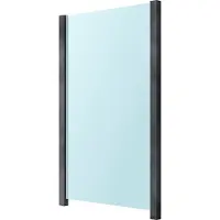 Staket Pro Zaun , grau, Pfosten: 2 Stk., Aluminium, Glas, Zaunelemente, Zaun, Glaszaun, Gesamtlänge: 1,217 m, 2 Pfosten