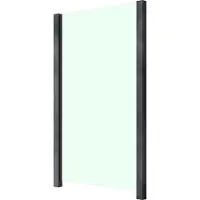 Staket Pro Zaun , grau, Pfosten: 2 Stk., Aluminium, Glas, Zaunelemente, Zaun, Glaszaun, Gesamtlänge: 1,14 m, 2 Pfosten