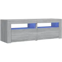 vidaXL TV-Schrank mit LED-Leuchten Grau Sonoma 120x35x40 cm